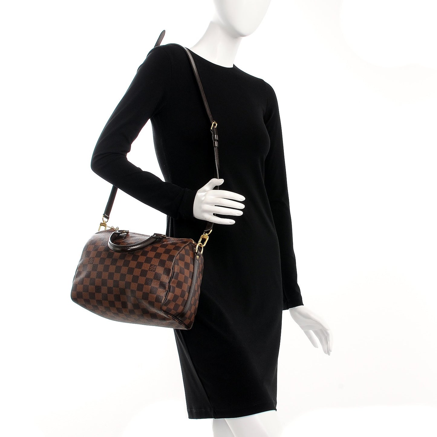 Damier Ebene Speedy Bandouliere 25