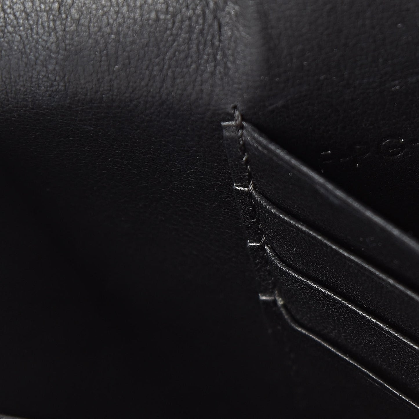 Grained Calfskin Medium Trotteur Multifunction Flap Wallet Black