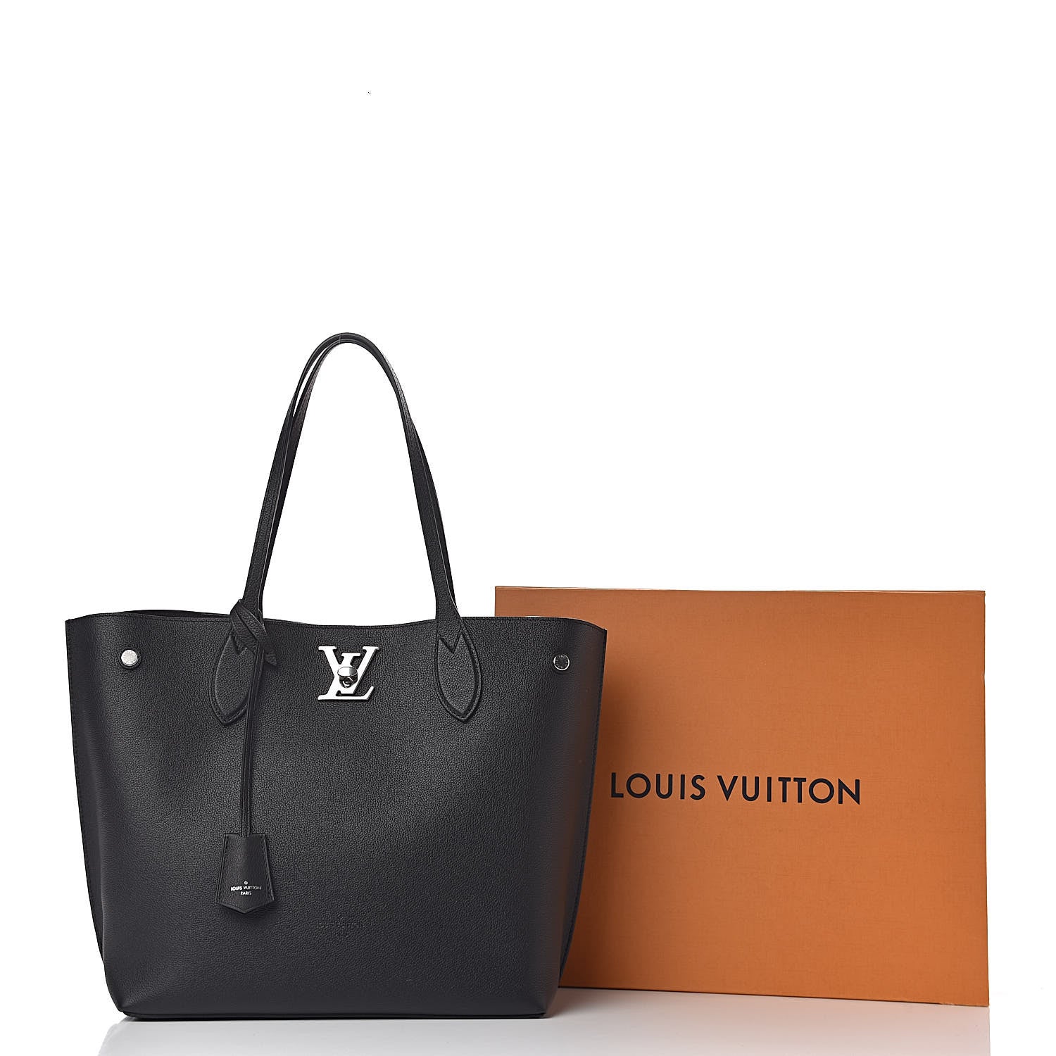 Louis Vuitton Calfskin Lockme Go Tote Black 12 of 12