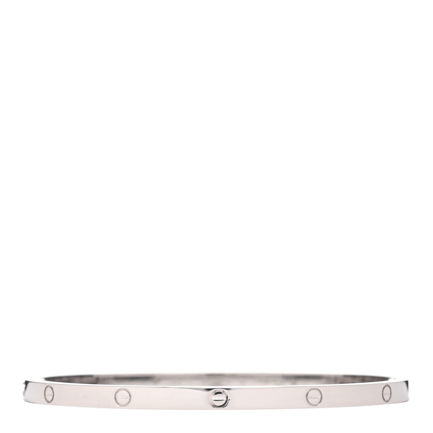 Cartier 18K White Gold Small LOVE Bracelet 18 3 of 5