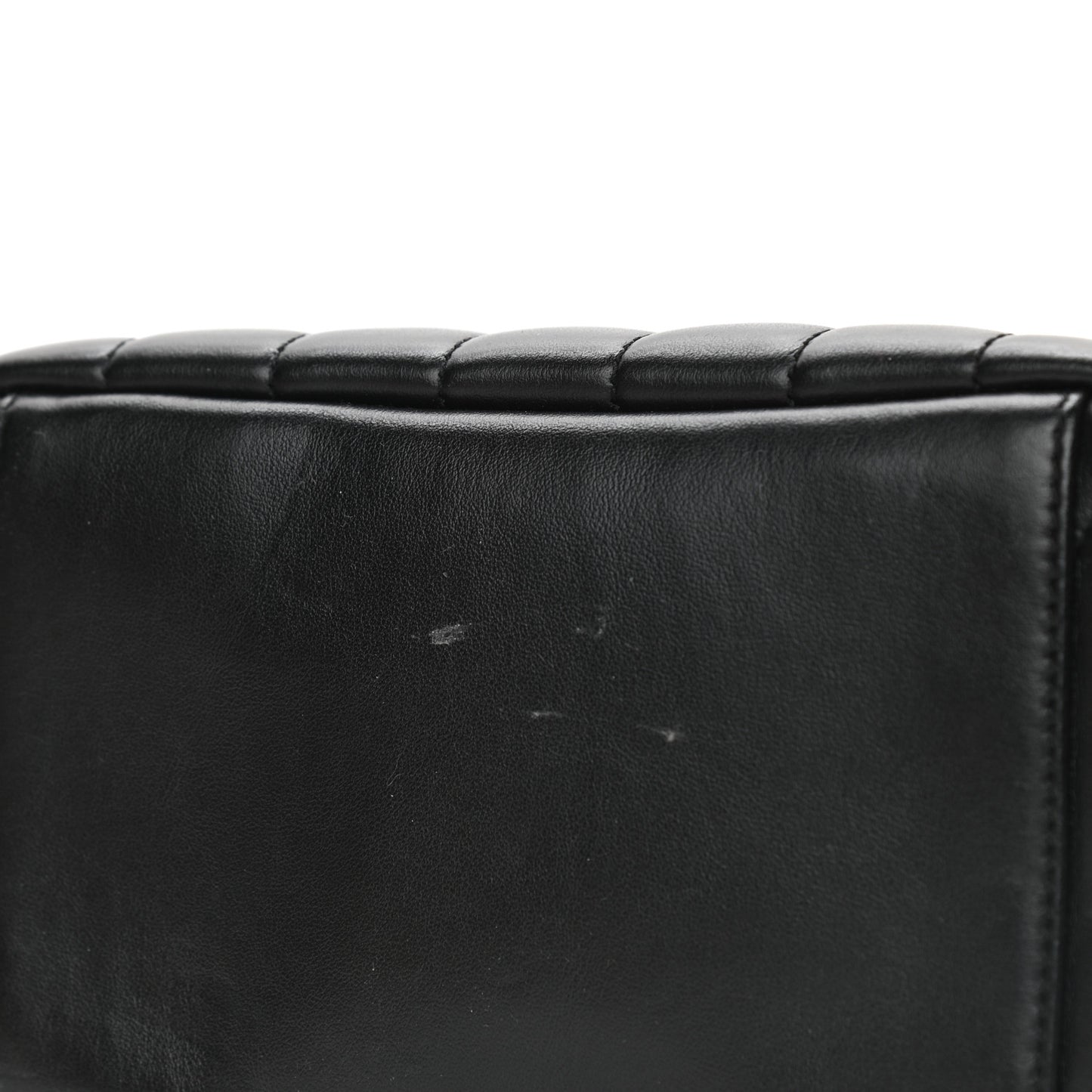 Calfskin Y Quilted Monogram Small Loulou Bowling Bag Black