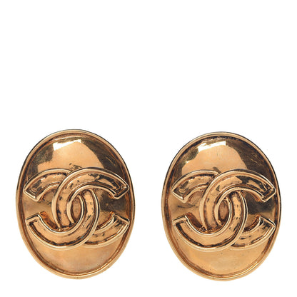 Chanel CC Clip On Earrings Gold 1 of 5