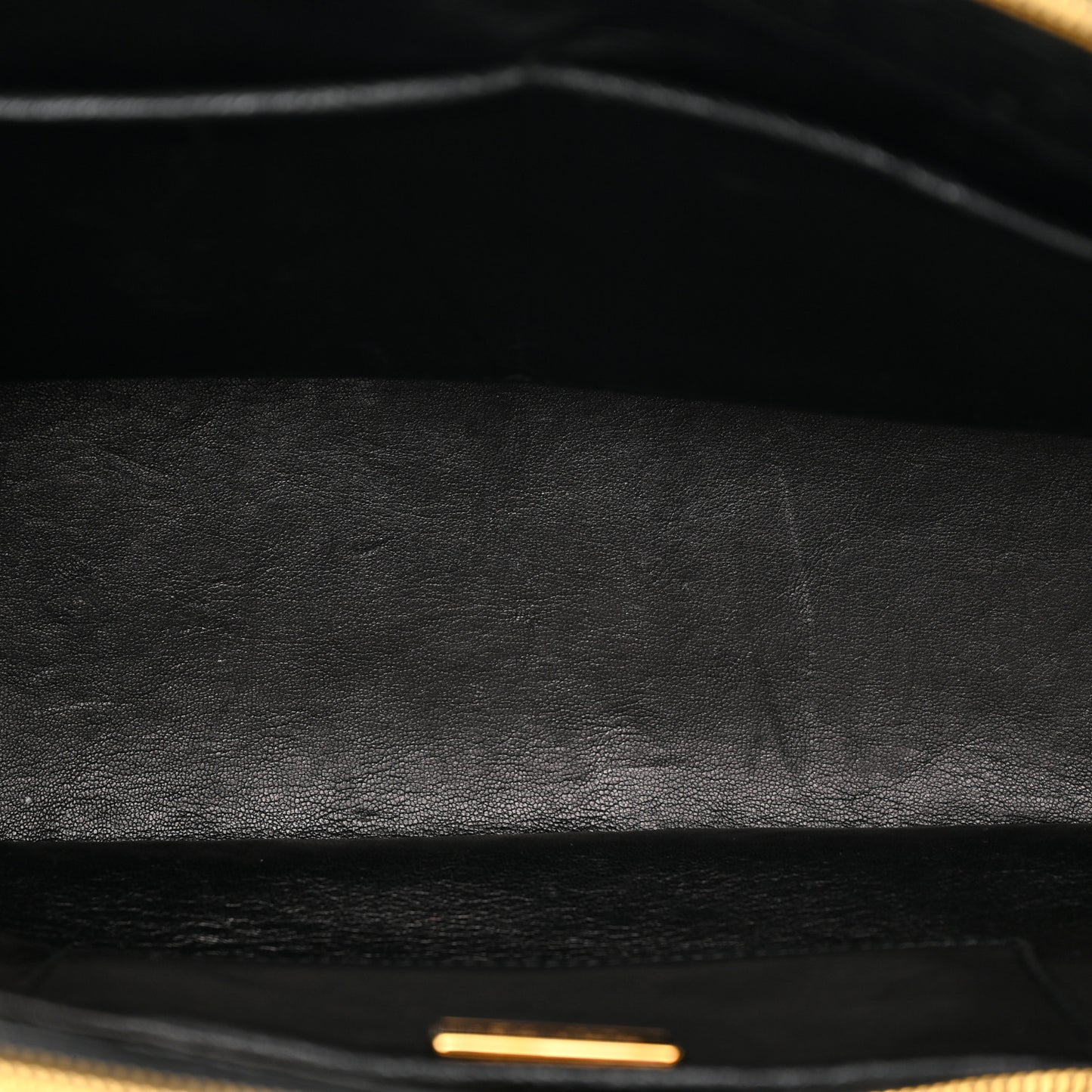 Ostrich Double Zip Tote Black