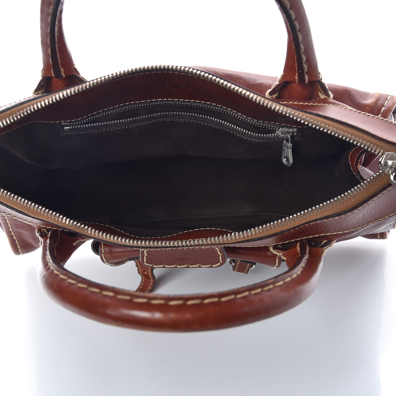 Chloe Calfskin Edith Satchel Ecureil Brown 5 of 8