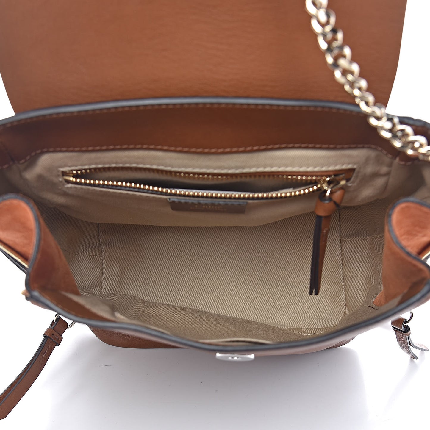 Suede Calfskin Small Faye Backpack Tan