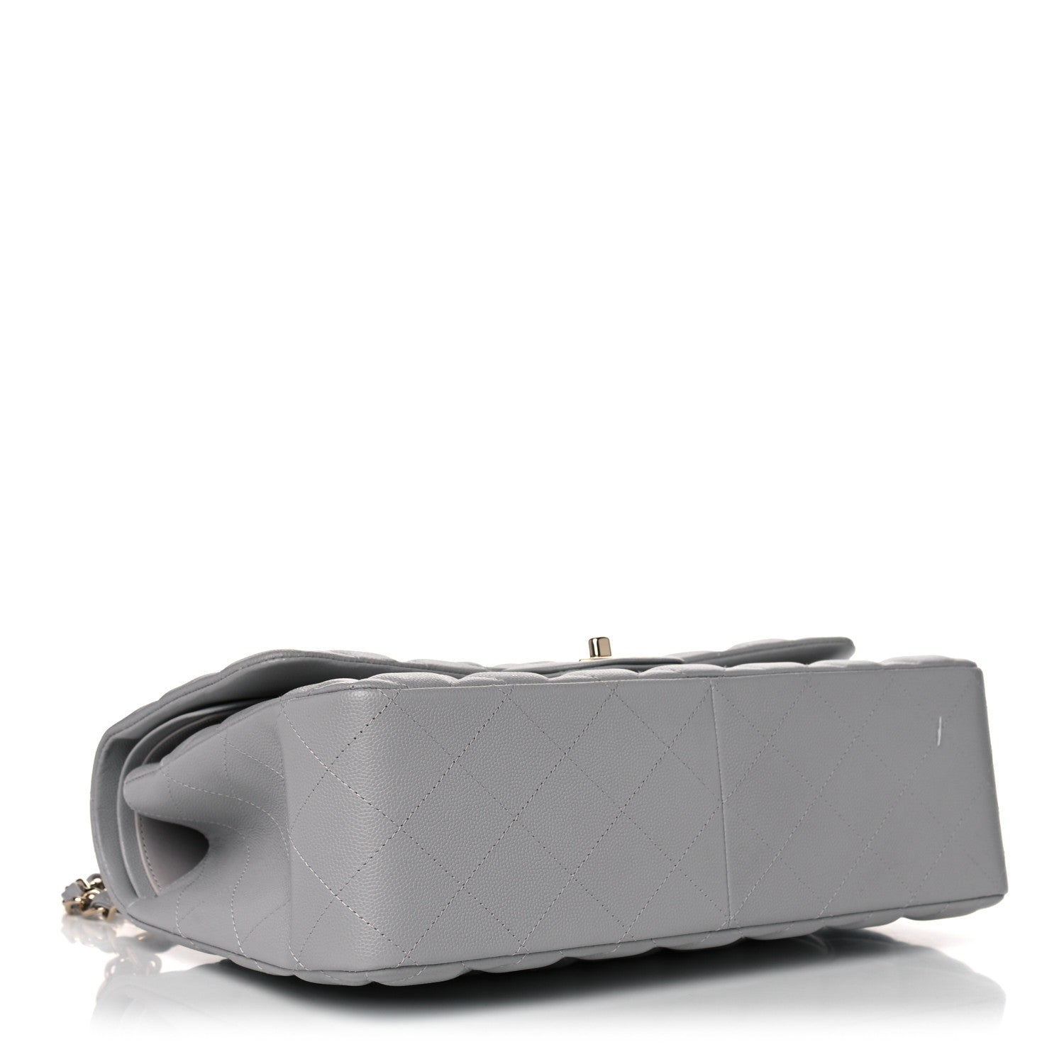 Chanel Caviar Quilted Jumbo Double Flap Grey 4 of 10