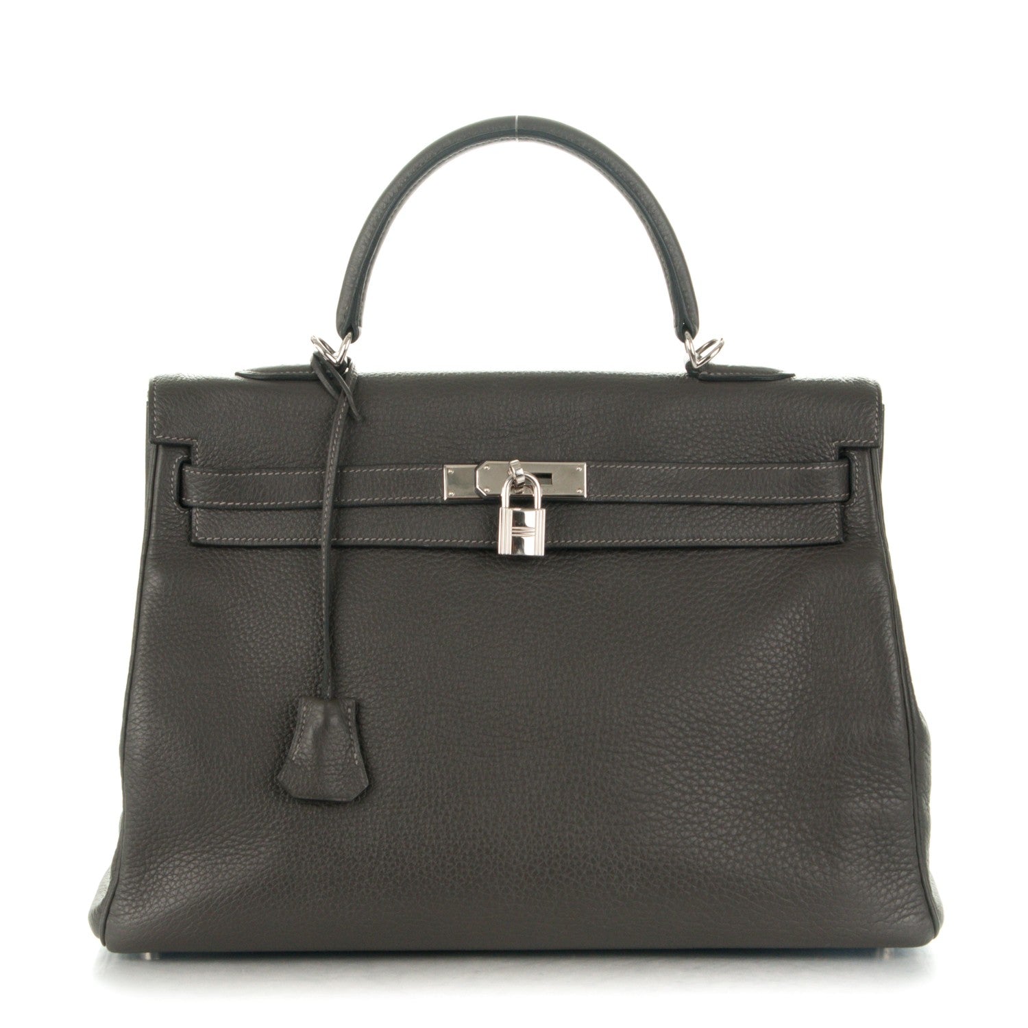 Hermes Taurillon Clemence Kelly Retourne 35 Graphite 1 of 27
