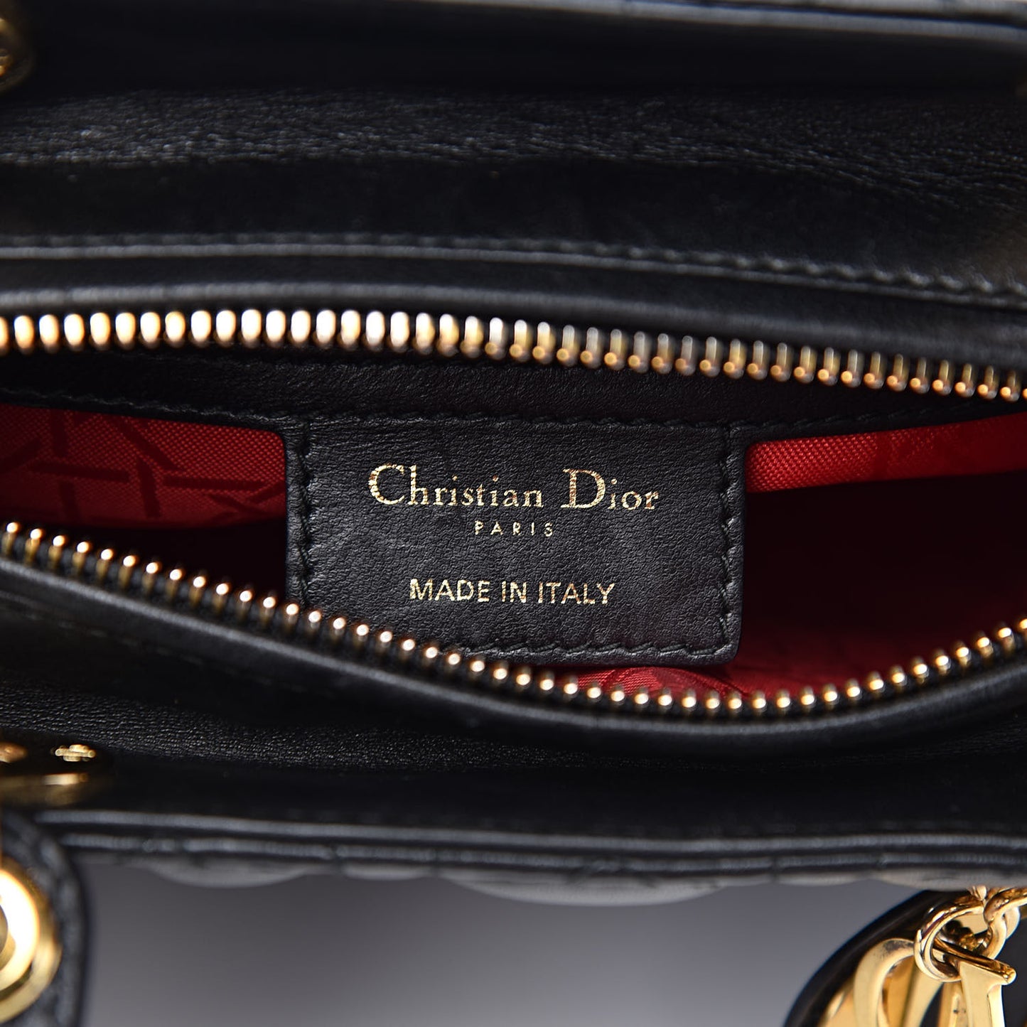 Lambskin Cannage Medium Lady Dior Black