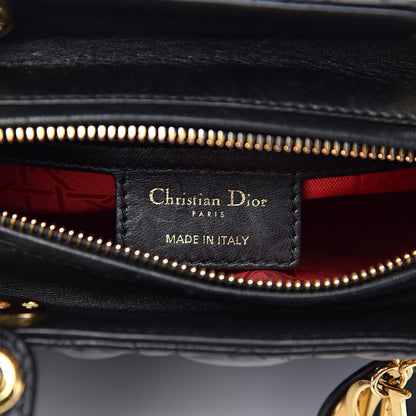 Christian Dior Lambskin Cannage Medium Lady Dior Black 6 of 10