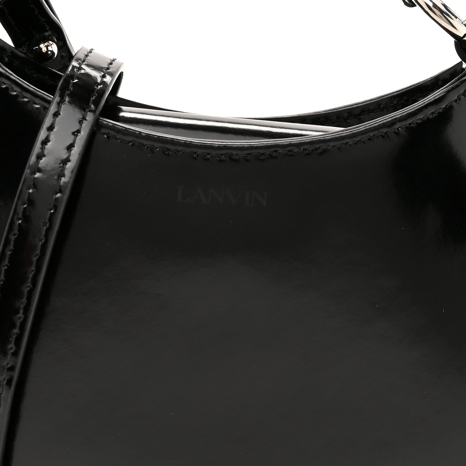 Lanvin Lambskin Mini Cat Hobo Black 7 of 11