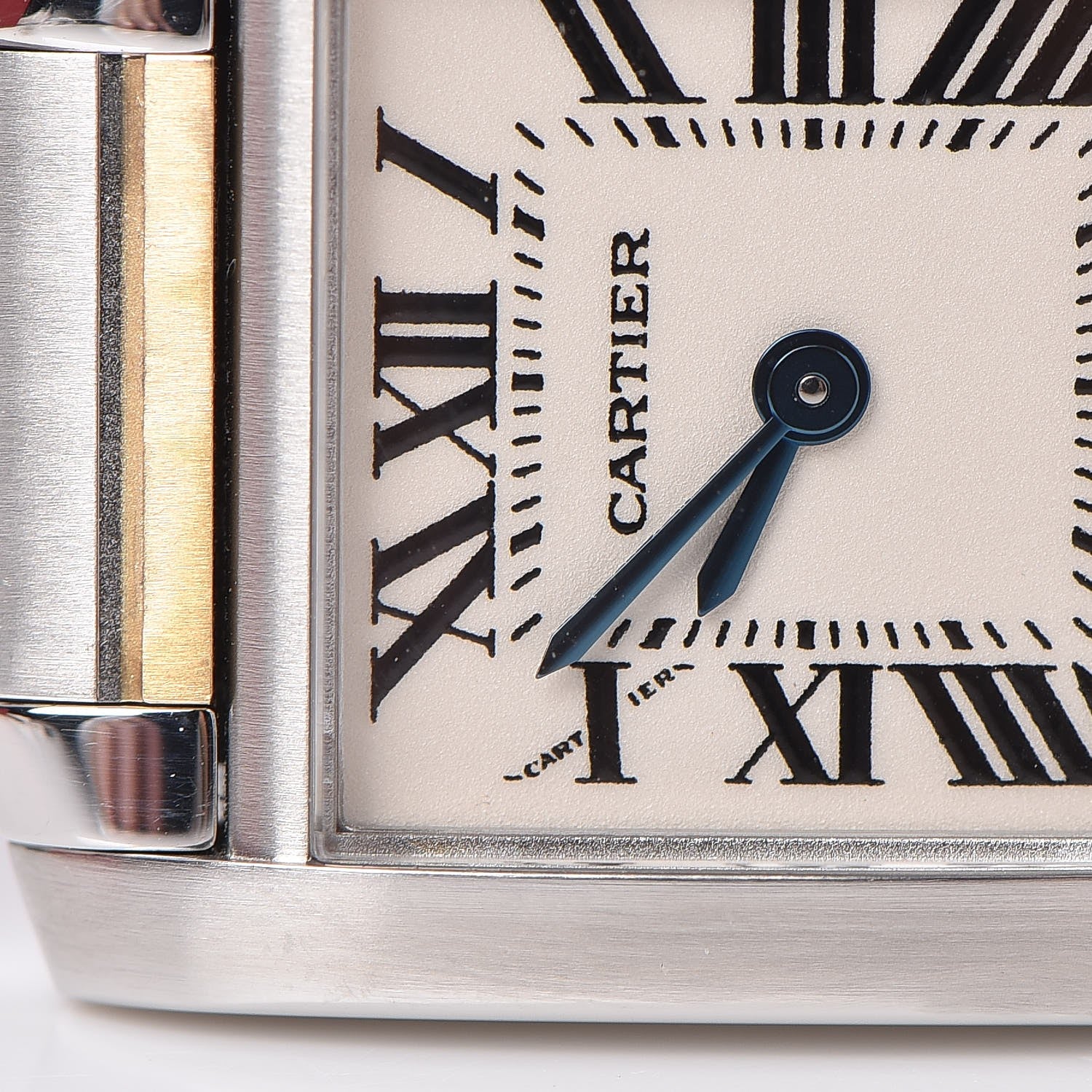 Cartier Stainless Steel 18K Yellow Gold 20mm Tank Francaise Quartz Watch 6 of 11