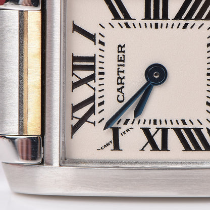 Cartier Stainless Steel 18K Yellow Gold 20mm Tank Francaise Quartz Watch 6 of 11