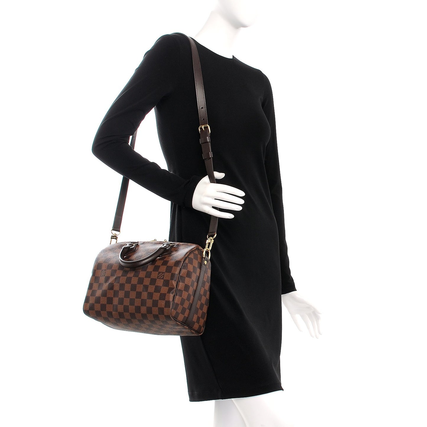 Damier Ebene Speedy Bandouliere 25