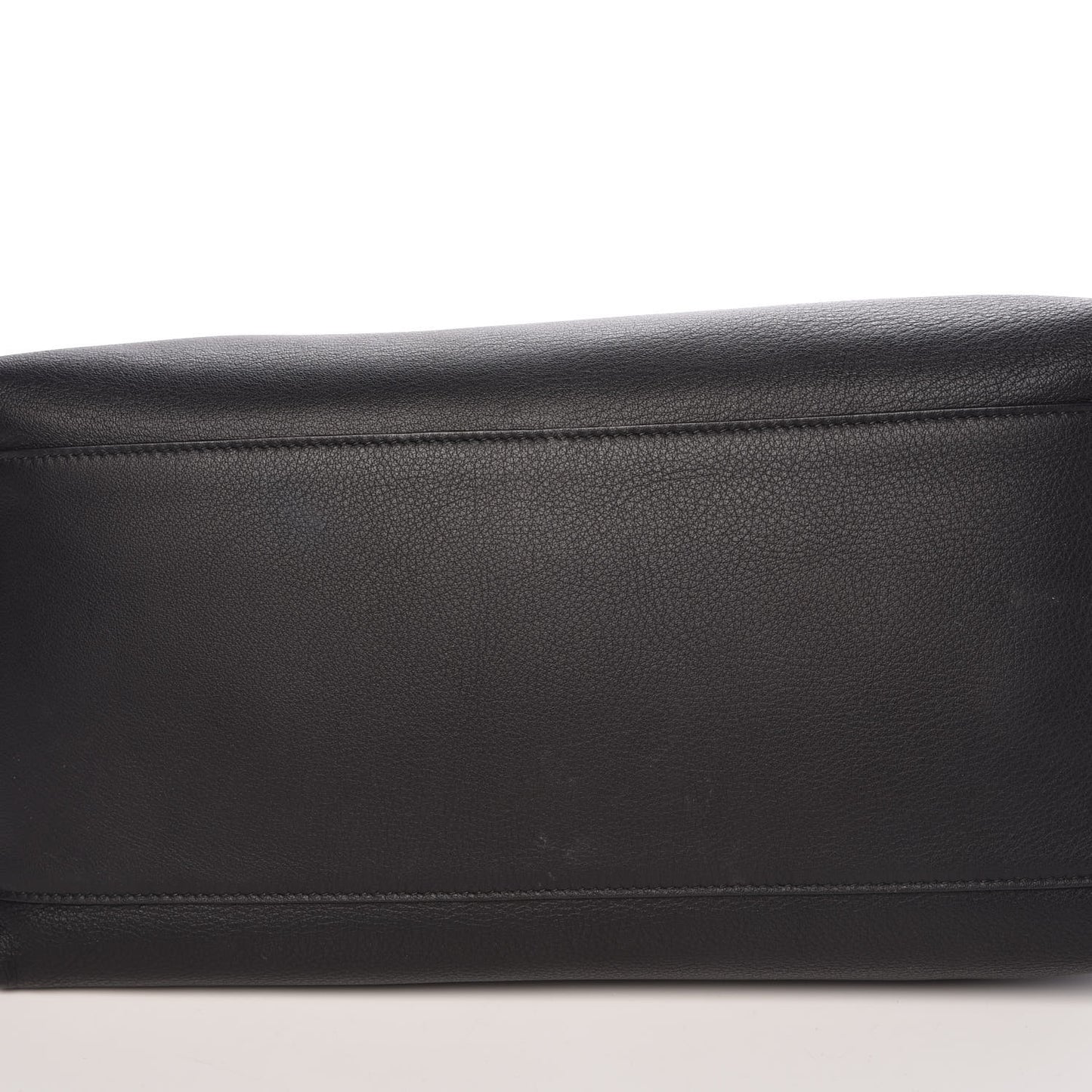Calfskin Logo Medium Tote Black