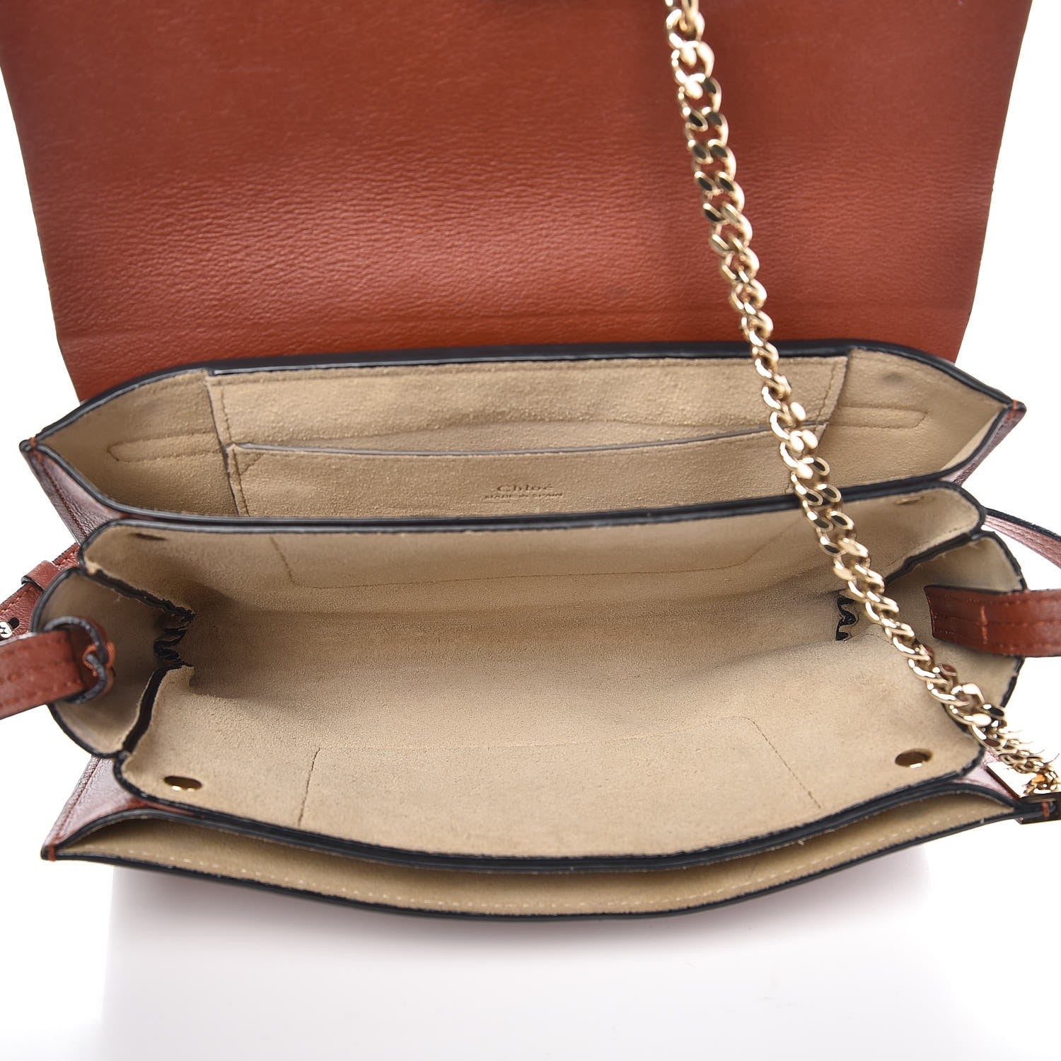 Chloe Suede Calfskin Small Faye Shoulder Bag Saffron Red 5 of 11