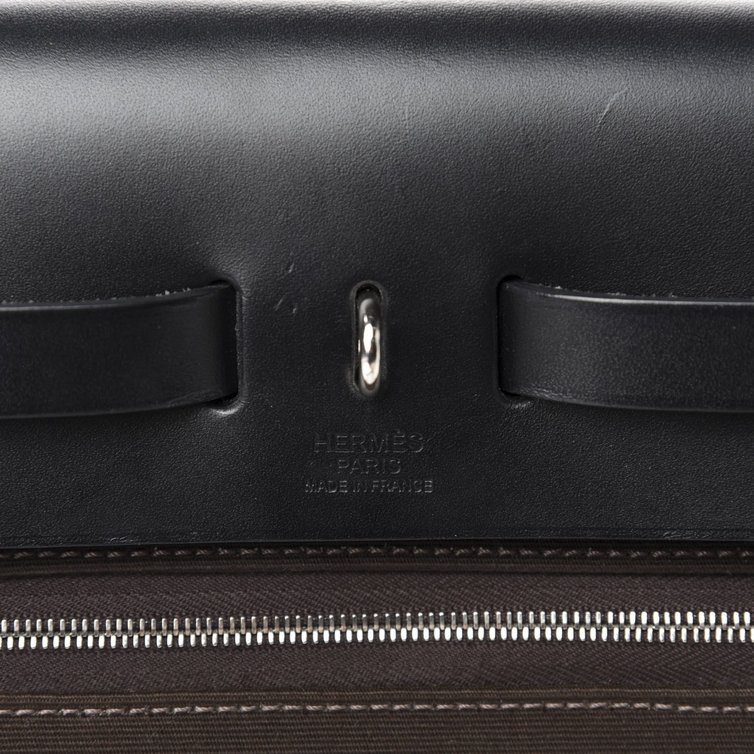 Hermes Toile Officer Vache Hunter Herbag Zip 31 PM Ebene Black 8 of 11