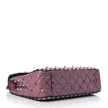 Valentino Garavani Lambskin Medium Rockstud Spike Shoulder Bag Antique Rose 3 of 8