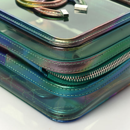 Chanel PVC Patent Calfskin Patent Lambskin Small CC Vanity Case Green 10 of 10