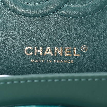 Chanel Shaded Patent Calfskin Quilted Medium Double Flap Green Blue 6 of 10