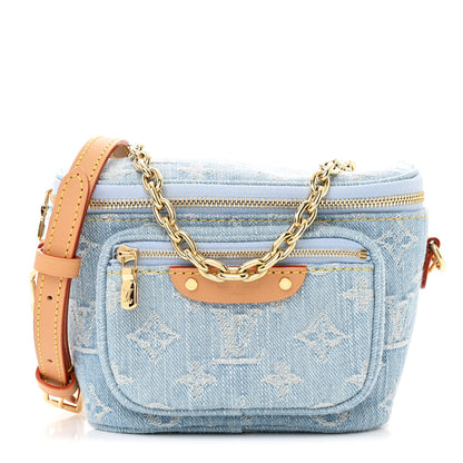 Louis Vuitton Monogram Denim Mini Bumbag Sky Blue 1 of 10