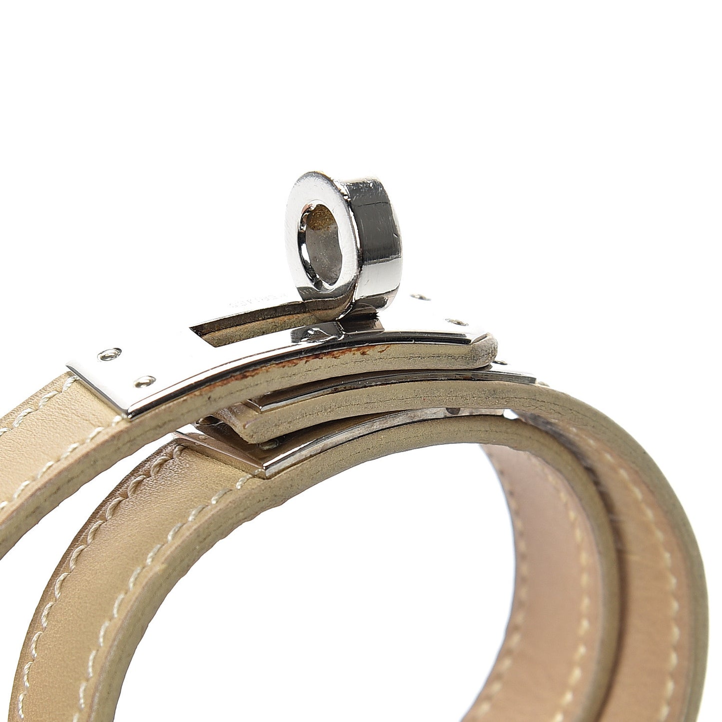 Tadelakt Kelly Double Tour Bracelet S Argile