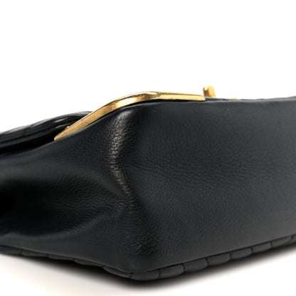 Chanel Calfskin Chevron Quilted Mini Rock The Corner Flap Black 10 of 11