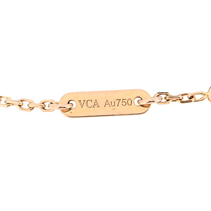 Van Cleef & Arpels 18K Rose Gold Carnelian Sweet Alhambra Bracelet 4 of 5