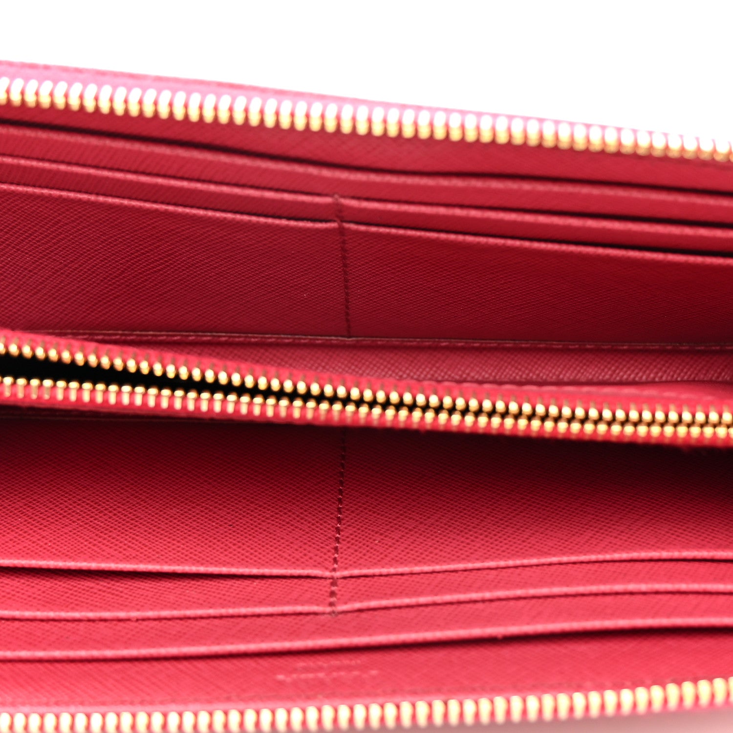 Prada Saffiano Move Half Zip Wallet Peonia 1810881 – FASHIONPHILE