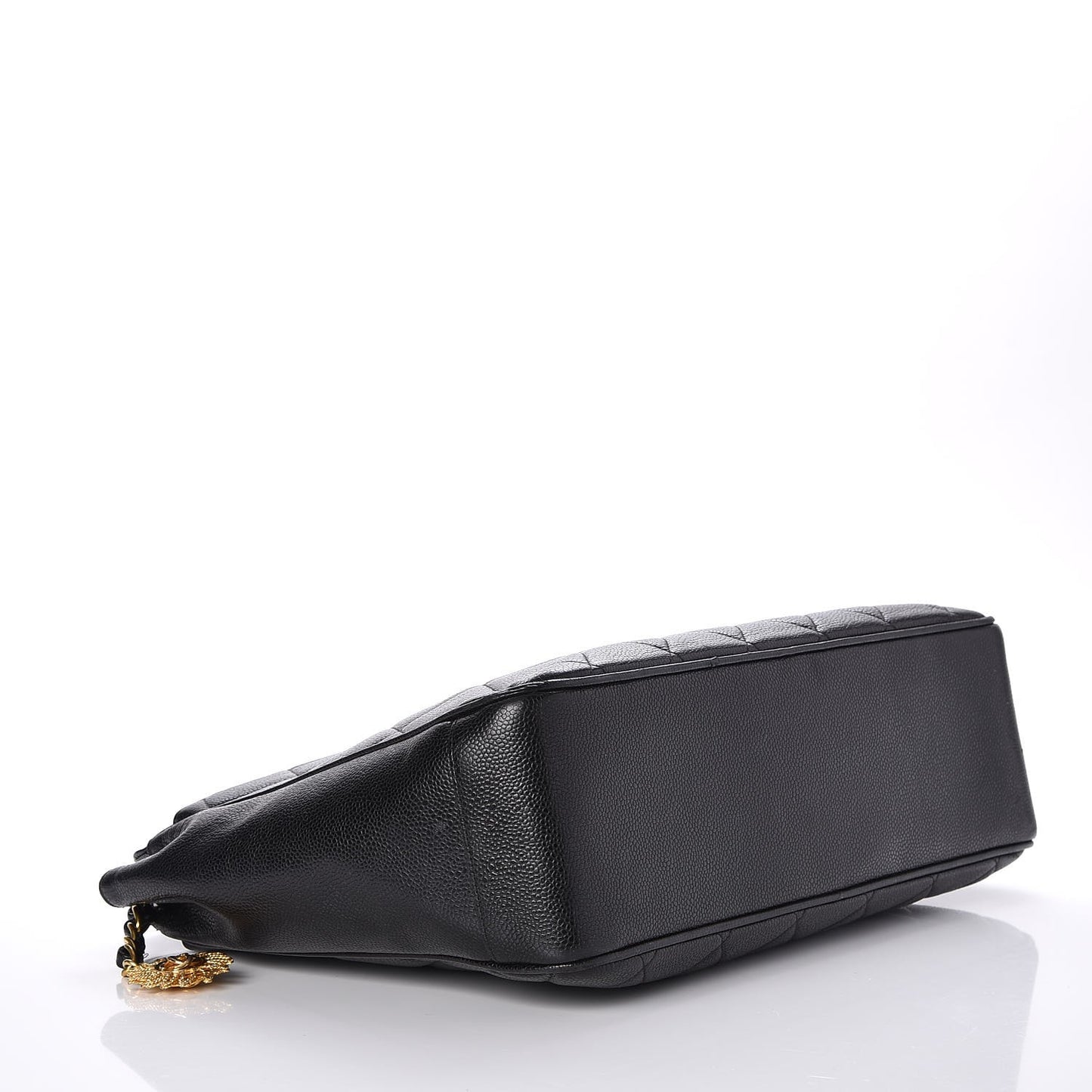 Caviar Quilted Shopper Tote Black