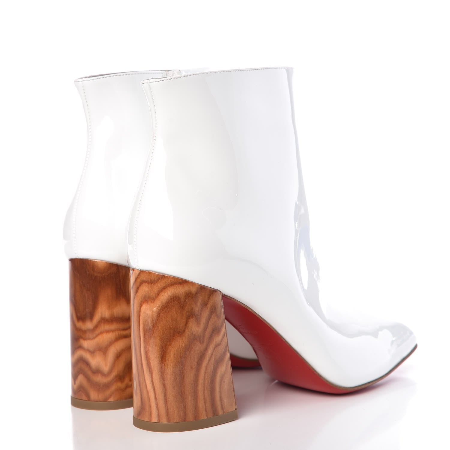 Christian Louboutin Patent Hilconico 85 Booties 39 White 4 of 9