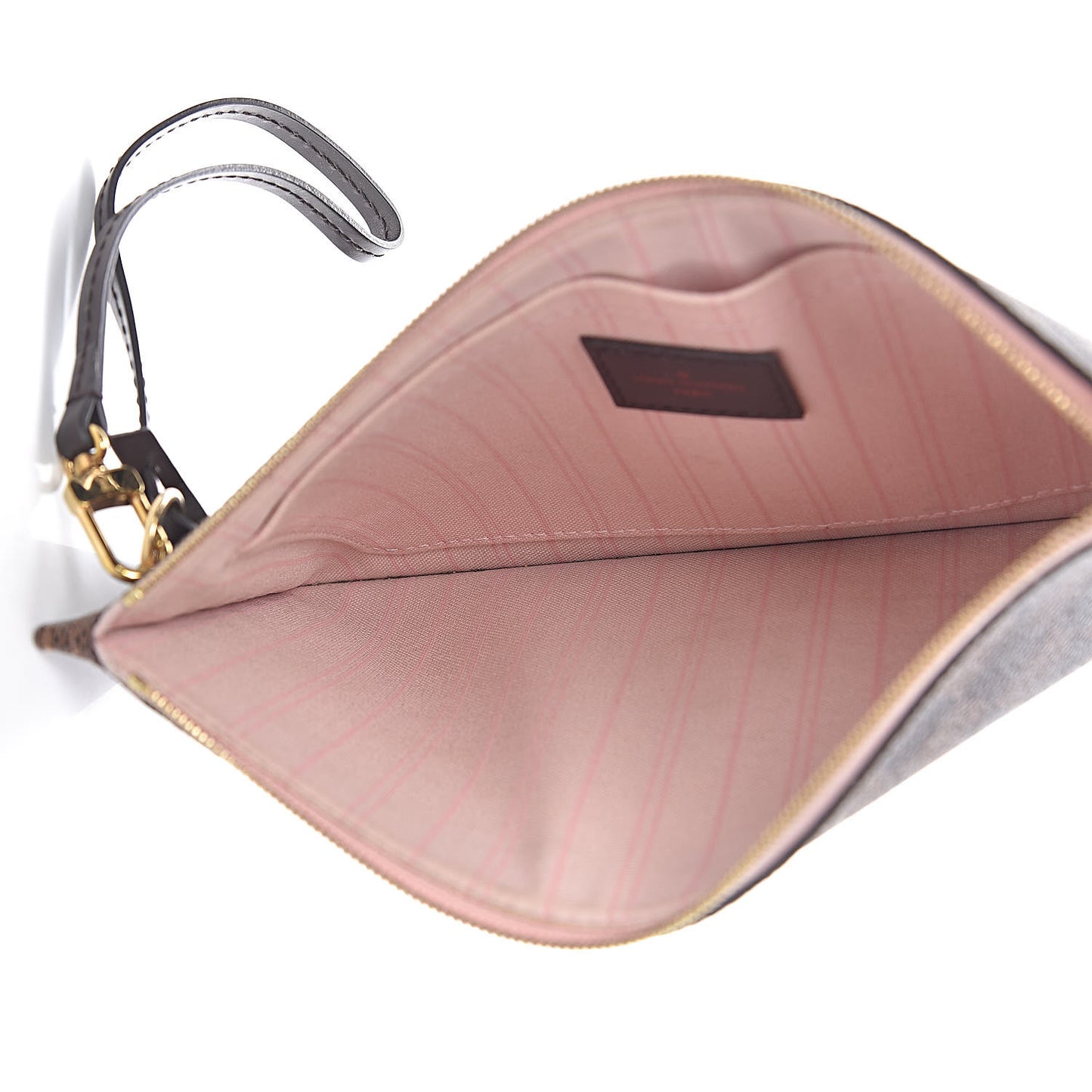 Damier Ebene Neverfull MM GM Pochette Rose Ballerine