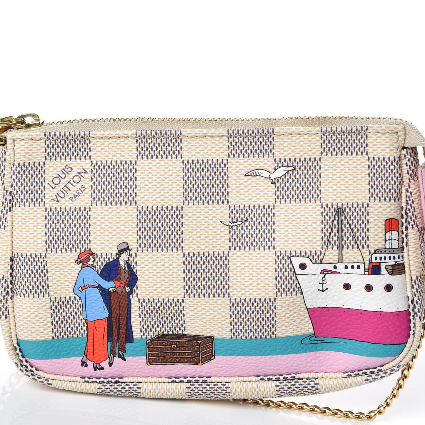 Damier Azur 2016 Christmas Animation Mini Pochette Accessories
