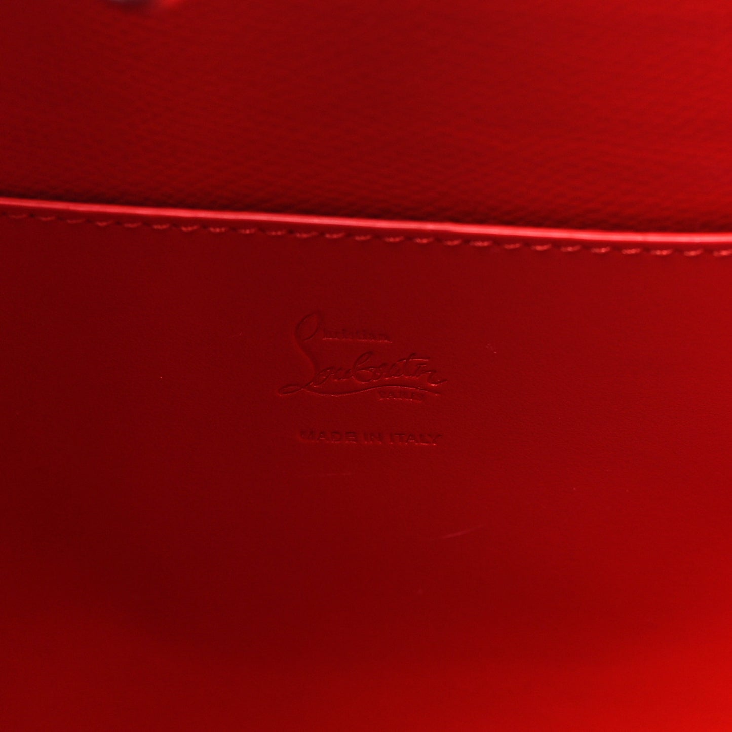 Crocodile Embossed Calfskin Spiked Small Cabarock Shopper Tote Red