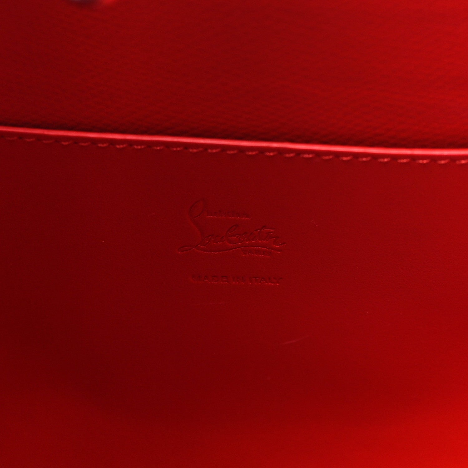 Christian Louboutin Crocodile Embossed Calfskin Spiked Small Cabarock Shopper Tote Red 6 of 9