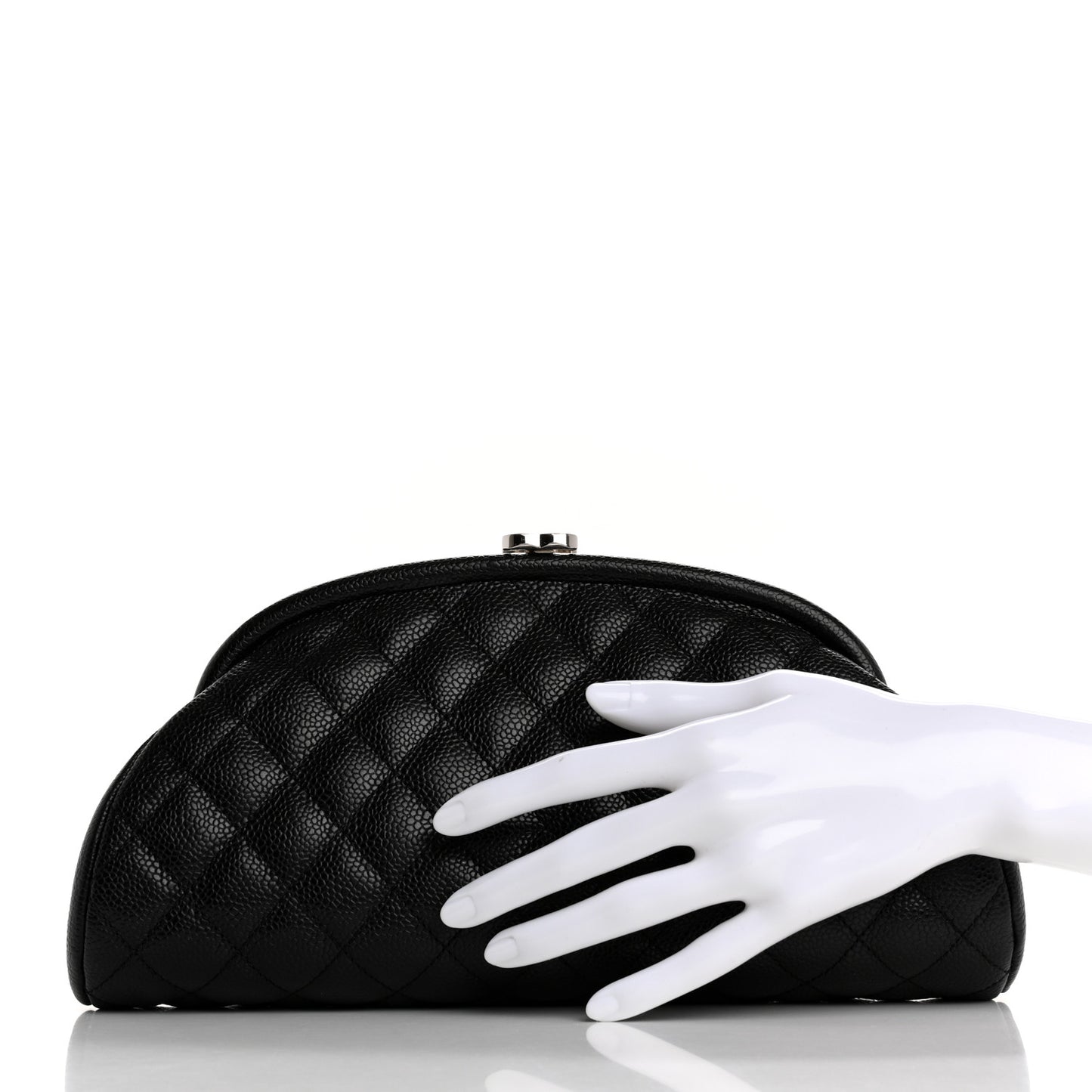 Caviar Quilted Timeless Clutch Black