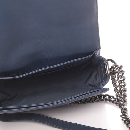 Chanel Calfskin Small Boy Reverso Flap Dark Blue 5 of 10