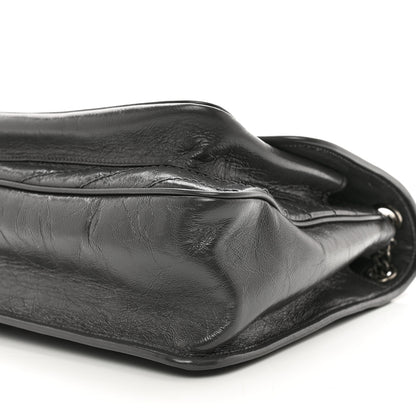 Saint Laurent Crinkled Calfskin Matelasse Monogram Large Niki Chain Satchel Fog 10 of 10