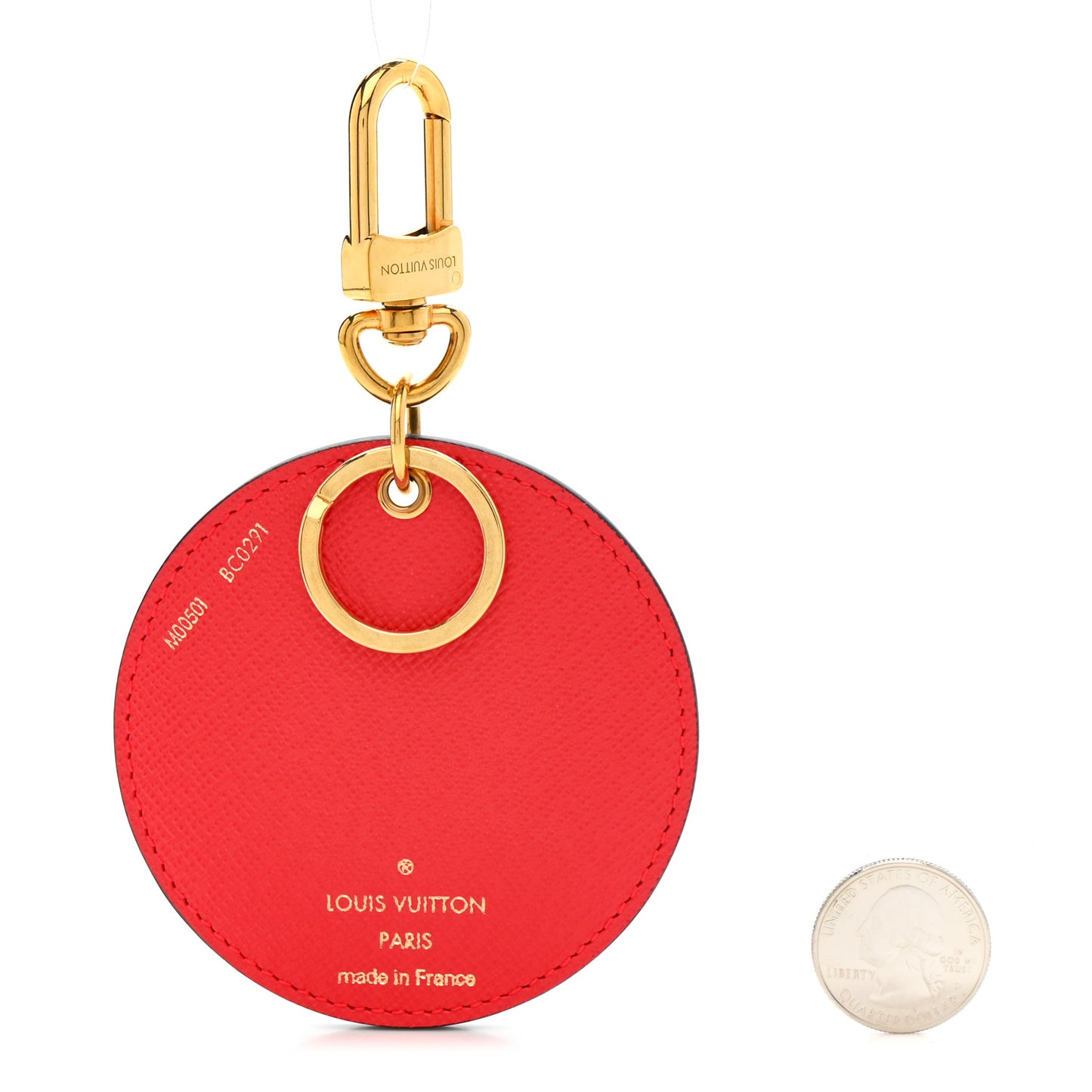 Monogram 2021 Christmas Animation London Bag Charm Key Ring Red