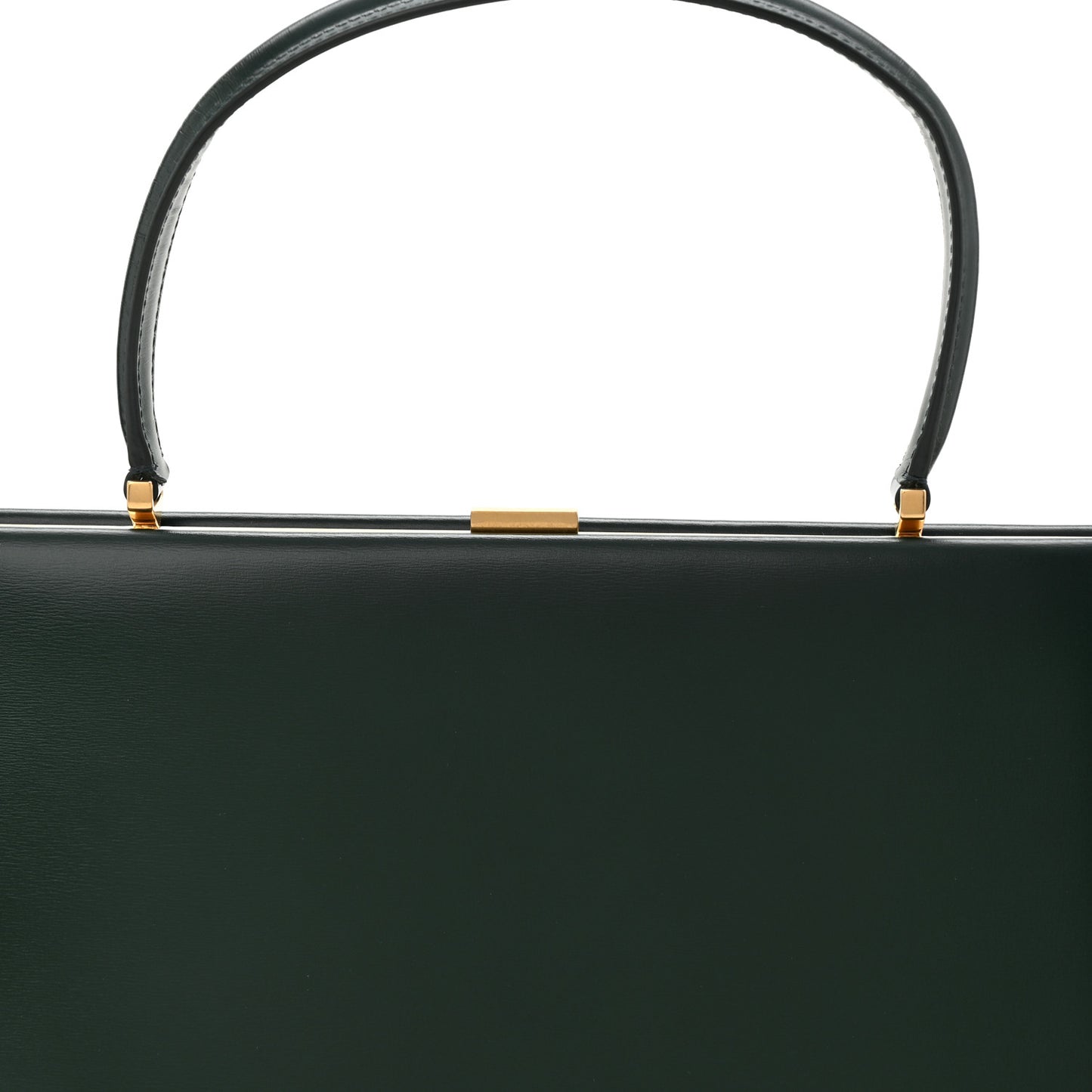 Patina Box Calfskin Medium Clasp Bag Dark Green