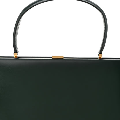 Celine Patina Box Calfskin Medium Clasp Bag Dark Green 8 of 10