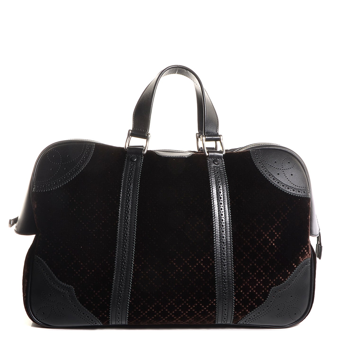 Velvet Diamante Goldmark Carry On Duffle Bag Brown