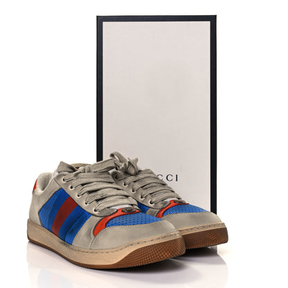 Gucci Nubuck Web Mens Screener Sneakers 7 Dusty Milk Bright Splash Dusty Orange 9 of 9