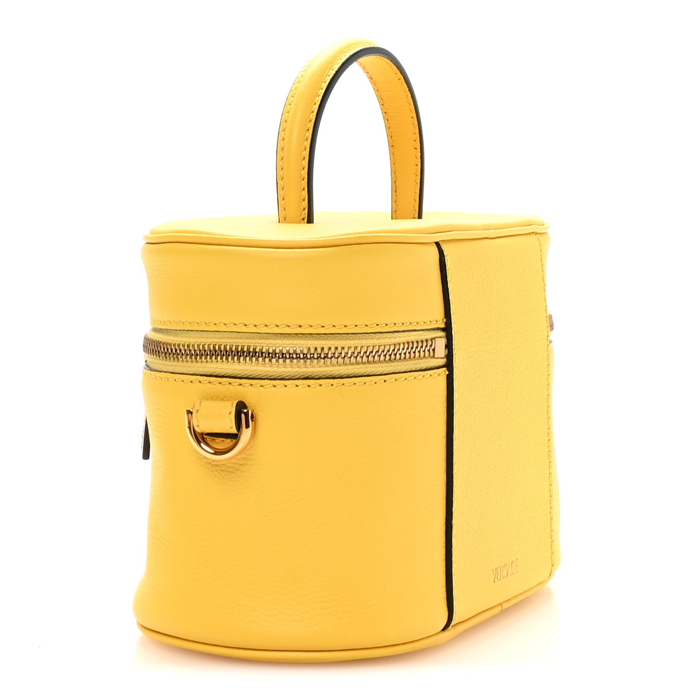 Grained Calfskin Medusa Vanity Case Yellow