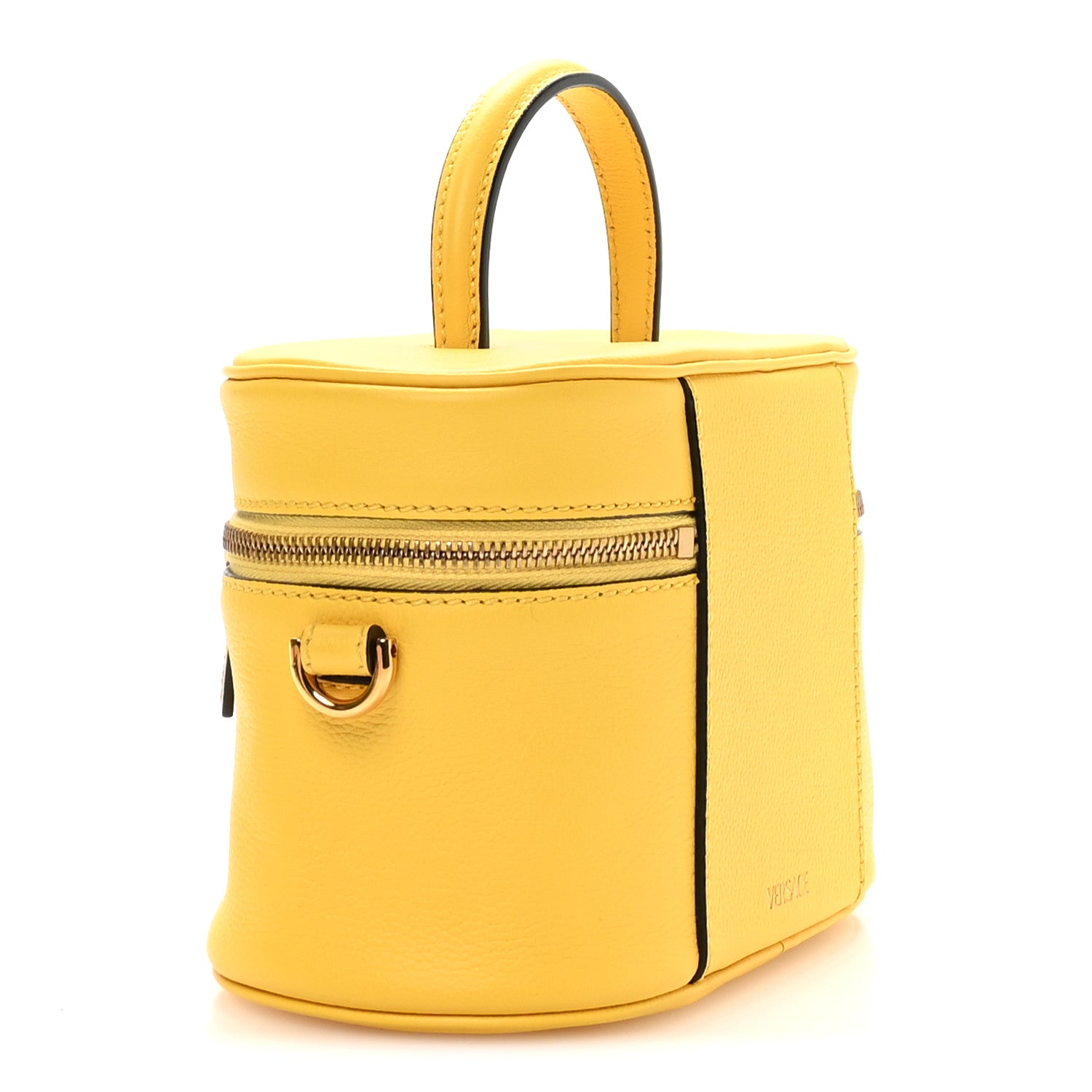 Versace Grained Calfskin Medusa Vanity Case Yellow 3 of 9