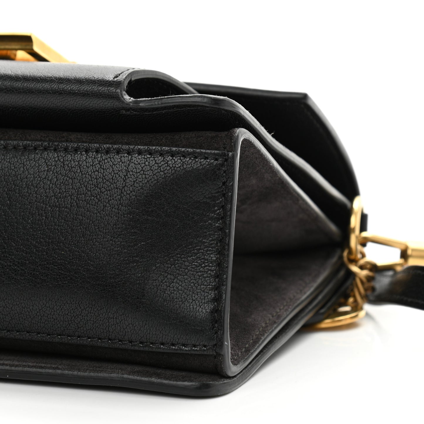 Goatskin Suede Small GV3 Shoulder Bag Black