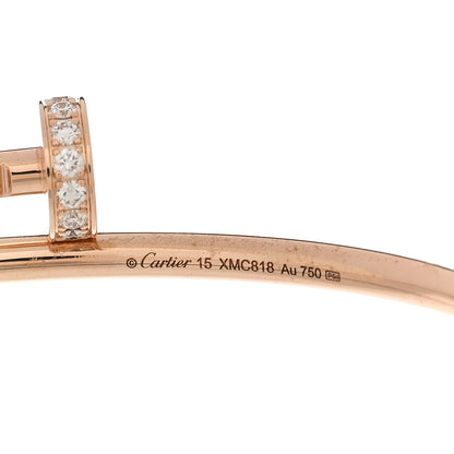 Cartier 18K Pink Gold Diamond Small Juste Un Clou Bracelet 15 3 of 4