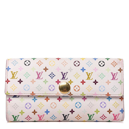 Louis Vuitton Monogram Multicolor Sarah Wallet White Litchi 1 of 8