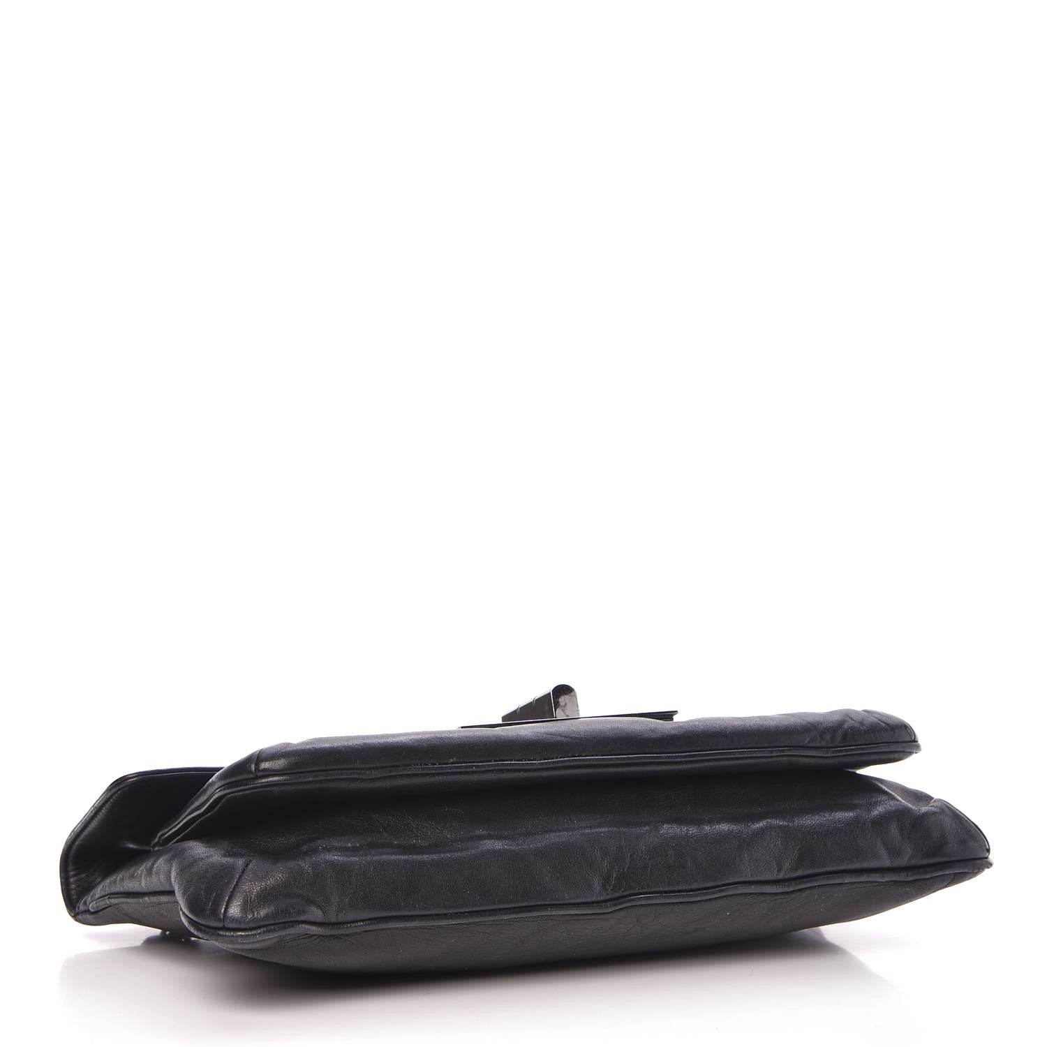 Chanel Lambskin Mademoiselle Lock Flap Pochette Black 5 of 10