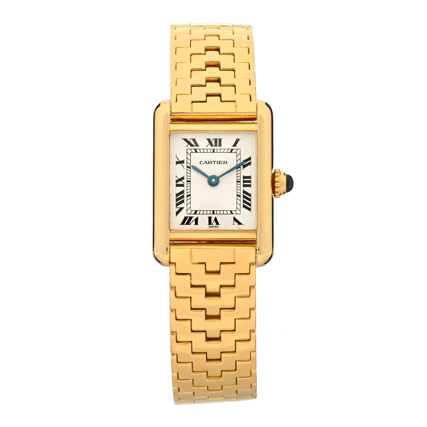 18K Yellow Gold 18mm Tank Louis De Cartier Quartz Watch