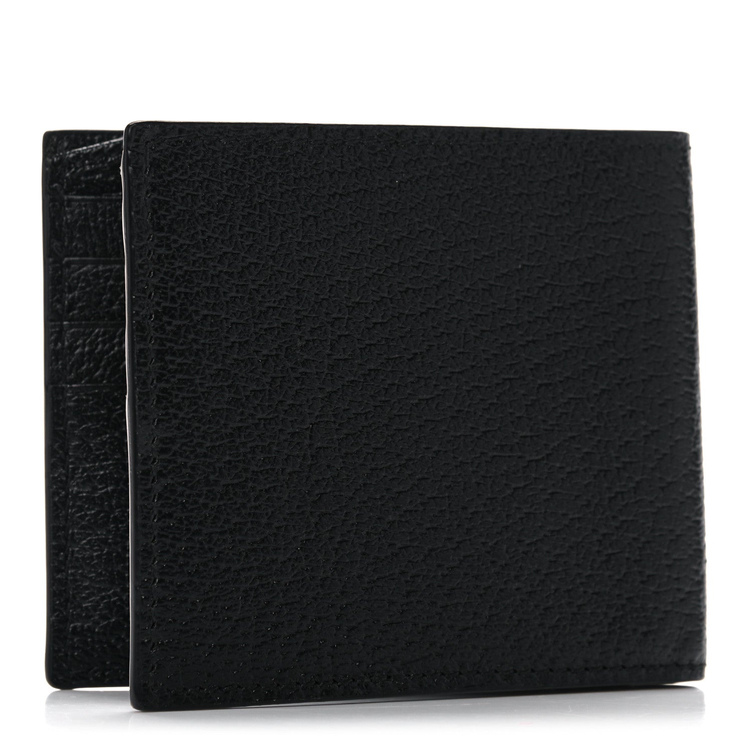 Gucci Calfskin Boar Effect GG Marmont Bi-Fold Wallet Black 3 of 10